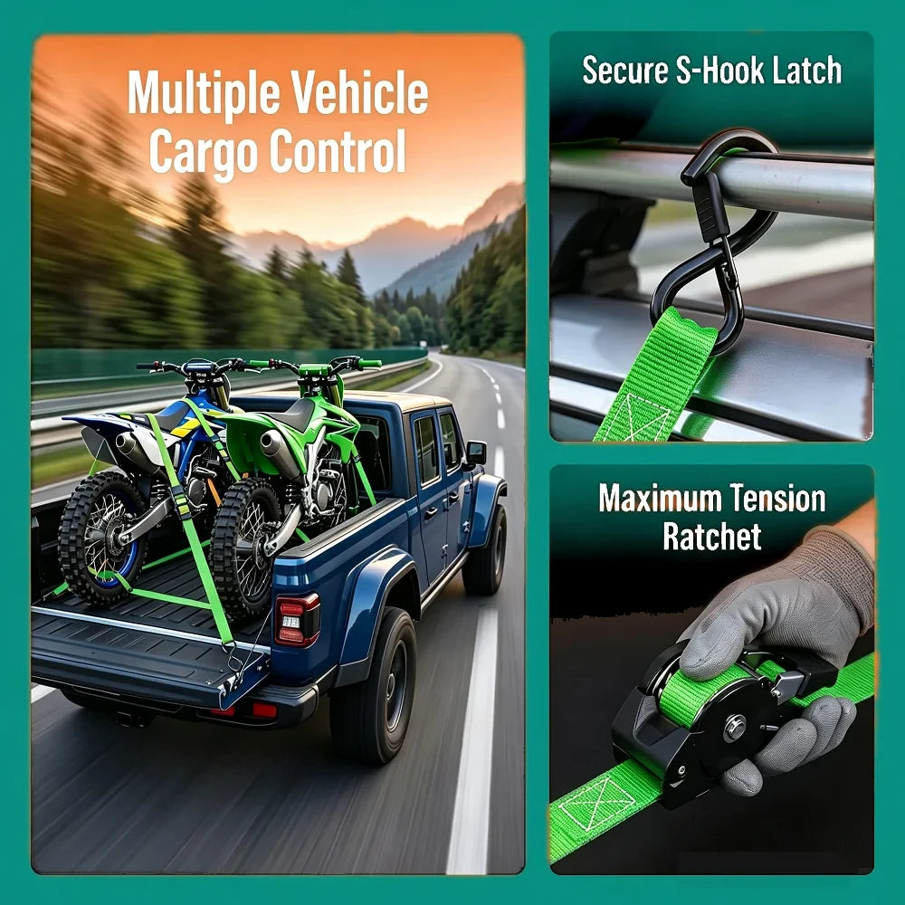 Heavy Duty Retractable Ratchet Strap
